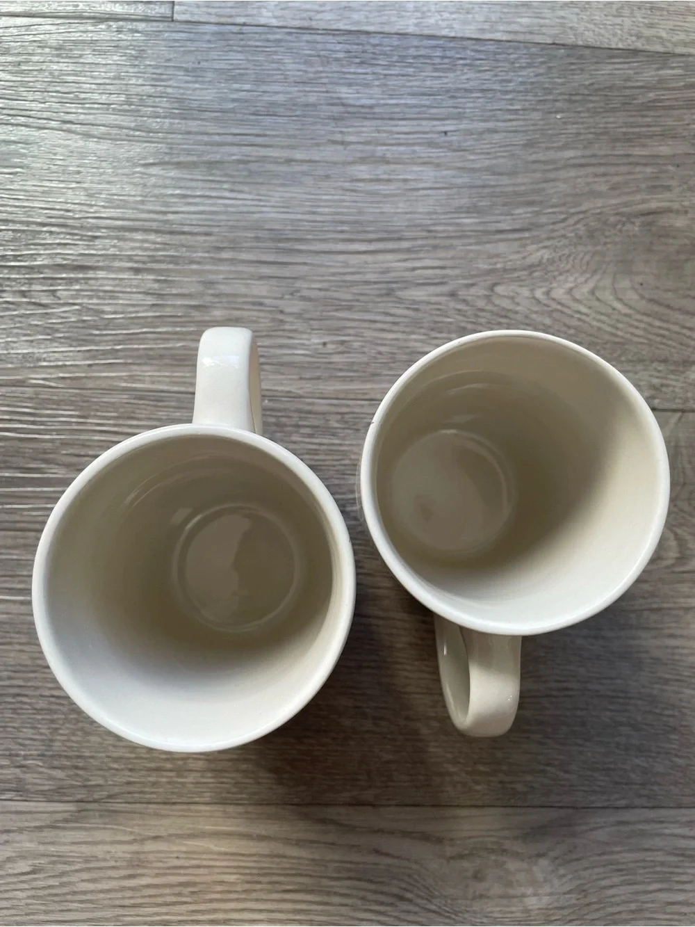 Pier 1 Imports 2pc Coffee Cup Mug Set Red Floral Hand Painted
